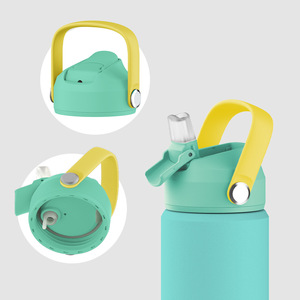 Gobelet d'<span class=keywords><strong>eau</strong></span> en plastique écologique pour enfants avec couvercle, impression de dessins animés mignons, pour boire directement de l'<span class=keywords><strong>eau</strong></span> bouillante - Product Image 2