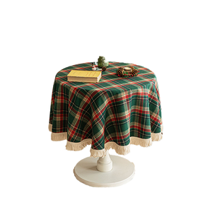 Mantel Redondo Desechable de Lino con Diseño Floral Moderno para Eventos en el Hogar y Decoraciones de Boda - Product Image 1