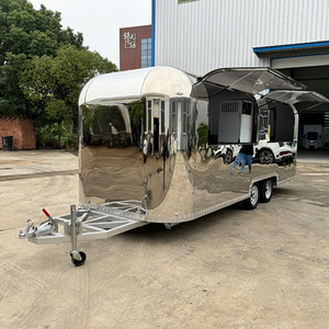 <span class=keywords><strong>Camion</strong></span> de cuisine mobile de style rétro avec éclairage LED, chariot de concession pour la vente de nourriture de rue et les services de traiteur - Product Image 2
