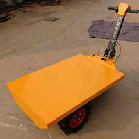 Carretilla de Mano con Plataforma de 600 Kg para Construcción, Carretilla Eléctrica Pequeña