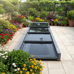 Fenêtre de toit coulissante verticale moderne en alliage d'aluminium insonorisée et durable à double vitrage pour escalier et bar à domicile - Product Image 1