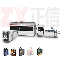 Machine de fabrication de sacs à poignée souple en RPET/PP non tissé entièrement automatique avec PLC et moteur ultrasonique ZX-LT500 Zhengxin Machinery