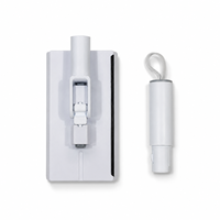 Serpillère plate ultra-mince OEM économique à long manche, options portatives, tête de serpillère de rechange en tissu réutilisable pour le nettoyage domestique