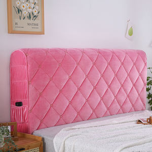 Rosa morbido ricamo trapuntato ispessito avvolgente completo intorno alla copertura della testa del <span class=keywords><strong>letto</strong></span> - Product Image 3