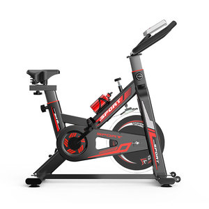 Bicicleta Estática Deportiva para Interiores, Resistencia Ajustable, Equipo de Fitness para el Hogar, Negro Rojo JS2002 - Product Image 1