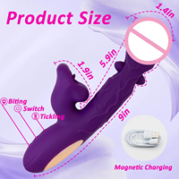 Vibromasseurs à 3 moteurs, double stimulation par picots et vibration, stimulateur clitoridien et point G, vibromasseur tapotant, jouets sexuels pour femmes et couples