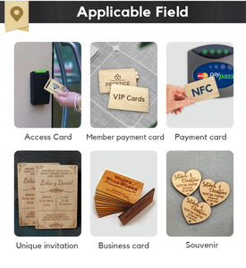 GSC Black Wooden RFID Blocking Business NFC <b>Card</b> with Custom Logo Waterproof Credit <b>Card</b> Size 13.56MHz Frequency - Product Image 5