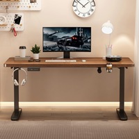 Support de bureau électrique réglable en hauteur, cadre de bureau assis-debout automatique, double moteur, robuste, idéal pour le travail en position debout
