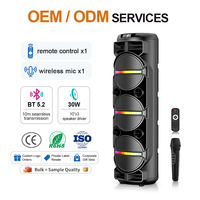 Sistema de Altavoces Subwoofer Inalámbricos Profesionales Dobles de 10 Pulgadas con Micrófono Incorporado y Luces LED RGB para Escenario, Karaoke y DJ