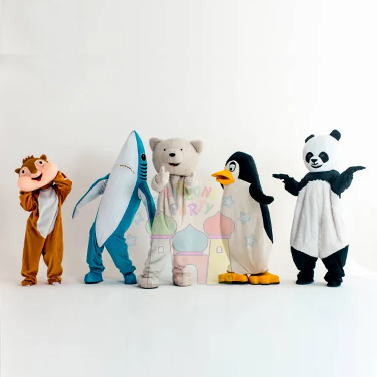 Ticari karikatür cosplay paskalya parti panda hayvan maskotları özelleştirilmiş yetişkin maskot kostümleri