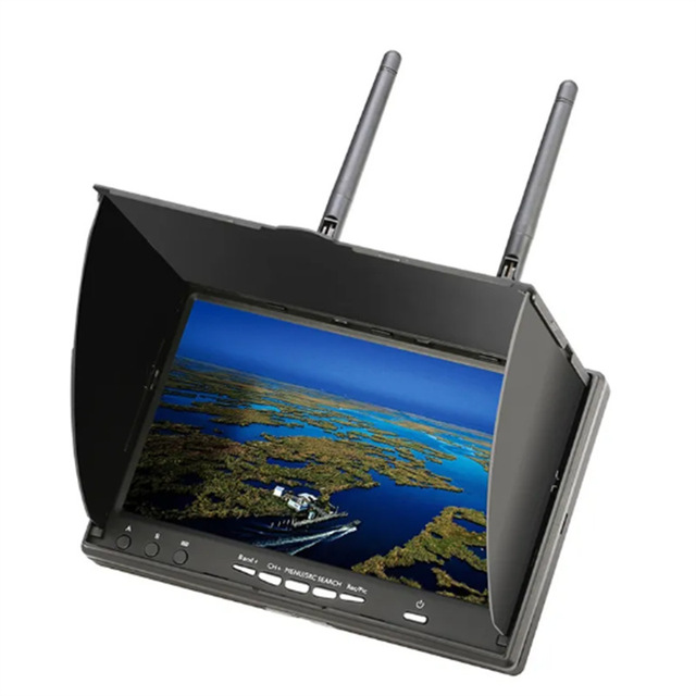 Aerial FPV 7-Inch Dual Receiver Handheld Drone Monitor 5.8G All-In-One Display LCD5802S/LCD5802D with Built-in DVR China