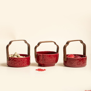 Juego de té y aperitivos de cerámica estilo chino, rectangular, de porcelana, apto para lavavajillas, para bodas. - Product Image 4