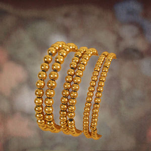 Pulsera Elástica de Cuentas para Niños, Chapada en Oro de 18K y Cobre, Moderna, para Bodas - Product Image 3