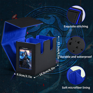 Boîte à <span class=keywords><strong>double</strong></span> compartiment avec fenêtre de visualisation - Contient plus de 200 cartes à <span class=keywords><strong>double</strong></span> pochette - Étui TCG personnalisé avec logo OEM pour Commander <span class=keywords><strong>Pokémon</strong></span> - Product Image 5