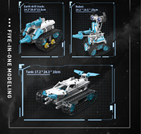 Set de Bloques de Robot Programable STEM, Plástico ABS, Control Remoto Eléctrico, Juguete Educativo Controlado por Aplicación para Edades de 5+ Años