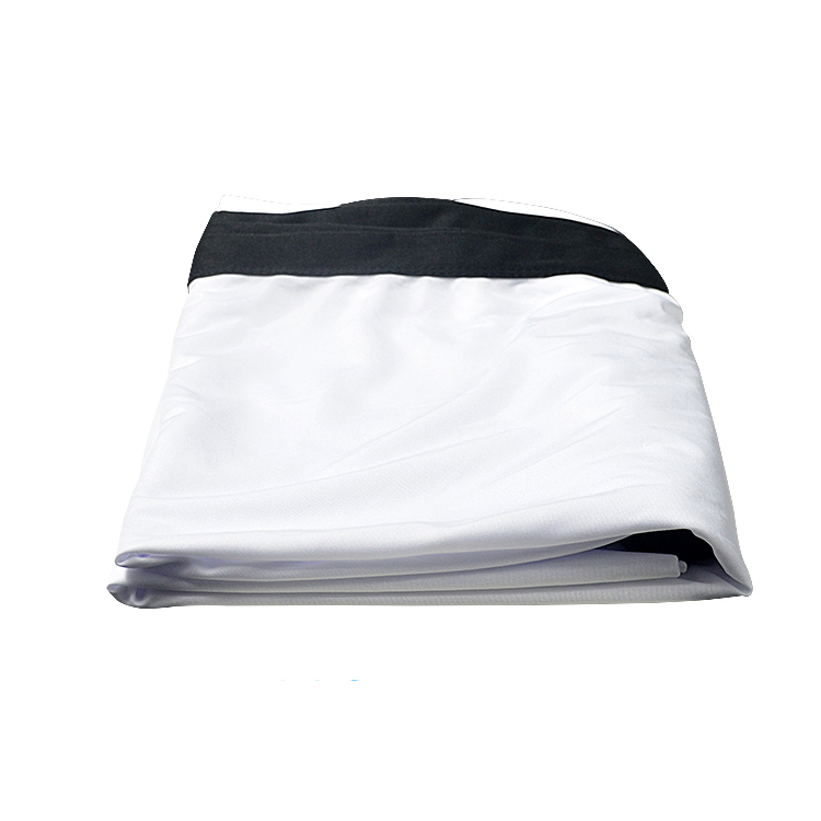 Indasina Oem Size Customization Soft Screen 100 120 150 Inch 16:9 Folding Portable Polyester Fabric Hd Projector Curtain Screens