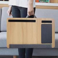 Portable Réglable Convertible Ordinateur Portable Bureau Design Moderne Bambou Pliable Caractéristique pour La Maison Paresseux Étude Voiture Bureau Lit & École