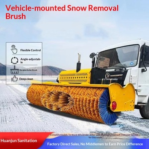 แปรงปัดหิมะติดรถยนต์แบบล้อเลื่อน แปรงด้านหน้าถอดออกได้ เครื่องกำจัดหิมะขนาดใหญ่ สำหรับรถทำความสะอาดถนนในเขตเทศบาล รถดัดแปลงสำหรับกำจัดหิมะ - Product Image 1