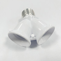 Adaptateur de douille de lampe en plastique de qualité supérieure, marque Ruyi, style vis, E27 vers 2*E27, garantie 3 ans, 250V, utilisation intérieure, Chine