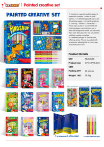 Nuevo Set de <span class=keywords><strong>Libro</strong></span> para Colorear con Pegatinas Hinchables Reutilizables de <span class=keywords><strong>Dinosaurios</strong></span>, Diseño Creativo de Escenas, Plegable en Tres Partes, para Niños y Estudiantes - Product Image 6