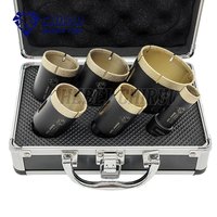 Kit de scie cloche dorée noire Cutter céramique pierre forage à sec M14 ensemble de mèches de noyau de tasse de diamant brasé sous vide