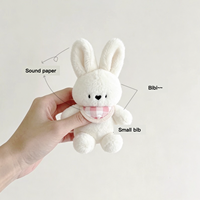 Jouet pour chien en peluche coréen écologique, mignon, résistant aux morsures, avec son couineur et papier rustique, petit modèle, anti-ennui, anti-anxiété, motifs lapin et ours