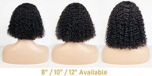 วิกผมแท้ 100% แบบลูกไม้ด้านหน้า 13x4  แบบ Double Drawn <span class=keywords><strong>ทรง</strong></span>บ๊อบ  ลอน Jerry  สีธรรมชาติ  ขนาด 8 นิ้ว 10 นิ้ว 12 นิ้ว - Product Image 6