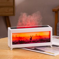 Diffuseur d'aromathérapie à flamme artificielle transfrontalier, à très forte diffusion de brume, capacité 0,5L, alimenté par courant alternatif, pour la maison, la chambre et le bureau
