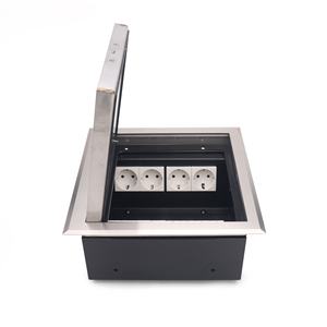 Boîtier de sol encastré avec mécanisme de fermeture sécurisée et couvercle étanche en acier inoxydable pour les intérieurs de bureaux modernes - Product Image 4