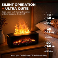 Diffuseur d'arômes avec flamme de cheminée simulée, alimenté par USB, télécommande, minuterie, humidificateur, capacité de 150 ml, pour la maison et le bureau