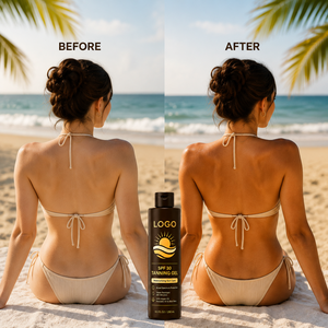 Gel bronzant naturel hydratant, apaisant, améliorant l'élasticité de la peau, protection à large spectre, résistant à l'eau, SPF30+ - Product Image 3