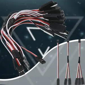 3 Pin JST steker pemisah Servo ekstensi JST Y konektor JST laki-laki ke perempuan RC Servo kabel ekstensi kabel kawat kompatibel dengan