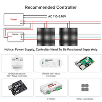 Pantalla Digital Flexible Programable con Direccionamiento Individual de Píxeles, Panel LED WS2815 de Matriz de Píxeles 8x32 8x8 16x16