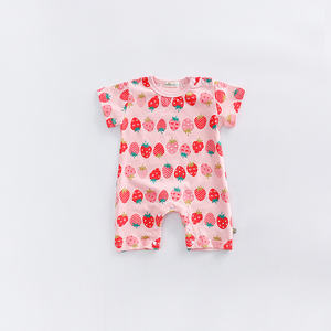 Nouveaux produits : Combinaisons pour nouveau-nés, vêtements imprimés d'animaux, couleurs bonbon, en coton - Product Image 5