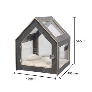 Furnitur rumah anjing kucing kandang anjing kayu dalam ruangan rumah anjing dekoratif - Product Image 1