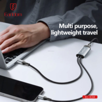 Cable Earldom PD30W+60W 2 en 1 USB C a USB C con Carga Rápida PD para iPhone 15 Pro, Galaxy S24, Laptop, Cable de Carga USB Tipo C