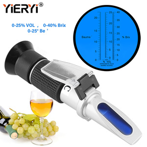 Kualitas Tinggi 3 In 1 Hand Held Grape & Alkohol <span class=keywords><strong>Refractometer</strong></span> untuk Para Pembuat Anggur Memiliki Tiga Timbangan (0-25% Vol , 0-40% Brix,0-22Baume) - Product Image 3