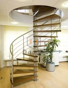 Escaleras <span class=keywords><strong>de</strong></span> Caracol <span class=keywords><strong>de</strong></span> acero inoxidable <span class=keywords><strong>de</strong></span> diseño moderno Escalera <span class=keywords><strong>de</strong></span> Caracol interior <span class=keywords><strong>de</strong></span> lujo Escalones <span class=keywords><strong>de</strong></span> <span class=keywords><strong>madera</strong></span> personalizados - Product Image 3