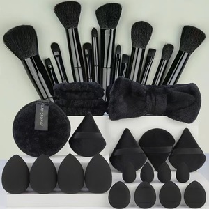 Blnieece - Set de 20 Esponjas de Maquillaje Rosas, Suaves, para Limpieza Facial, con Banda para el Cabello, Lavables, con Logotipo Personalizado, Herramienta Cosmética - Product Image 3