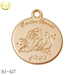 Custom Moon logo Engraving Metal Bracelet Tags Zinc Alloy Jewelry <strong>Charm</strong> Pendants for Women <strong>Bangle</strong> - Product Image 6