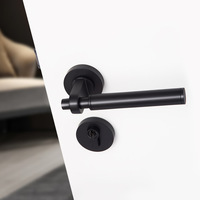 Poignées de porte intérieures en bois massif, style rétro français, en laiton et cuivre pur, pour chambre et salle de bain, à poignée fendue, fourniture directe usine