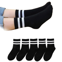 Chaussettes en coton pour enfants, chaussettes à rayures pour tout-petits, chaussettes douces et respirantes pour enfants, logo personnalisé OEM