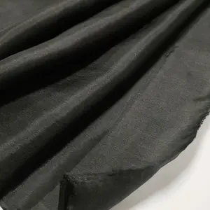 Black Color 8mm Silk habotai 45" Width 100% Mulberry Silk Fabric for Shirts Lining Fabric Sell by The Yard