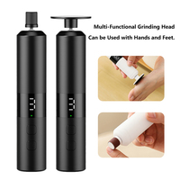 Lime à pieds électrique professionnelle rechargeable 2-en-1 et ponceuse à ongles, éliminateur de callosités à 3 vitesses réglables pour les pieds, usage domestique et automobile