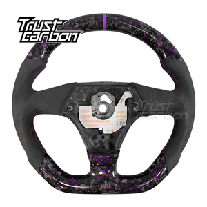 Volante Deportivo de Fibra de Carbono Seca Premium Personalizado en Color Morado para <span class=keywords><strong>BMW</strong></span> E36 1990-2000 Serie 1 2 <span class=keywords><strong>3</strong></span> E39 E91 E46 E60 F01 X3 F25 - Product Image 1