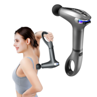 Healthpal 30 Vitesse Vibration Muscle Super Fort Cas Mini Fascial Tête En Métal Massage Pistolet Pistolet Machine Avec Sac Gris Cas
