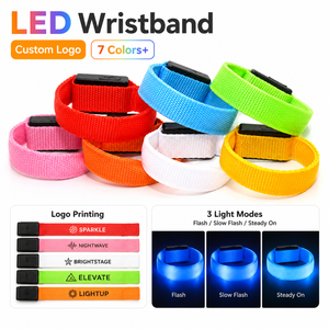 กำไลข้อมือ LED แบบชาร์จไฟได้ พร้อมเอฟเฟกต์สีสันสดใส สำหรับงานวันเกิด ของขวัญฉลอง - Product Image 1