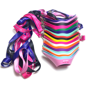 Wholesale Custom Polyester Neck Strap Lanyard Wine Glass Cup Holder with Stylish Stain for Promotions