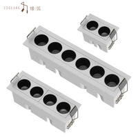 Lámpara de techo LED antideslumbrante de 4W, 8W, 12W, 24W, foco moderno, Luz lineal, luz de rejilla integrada para sala de estar interior