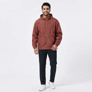 Zipper up Polyester Sports <b>Jacket</b> Unisex Custom Long Sleeve <b>Men</b> Windbreaker Hoodie <b>Jackets</b> - Product Image 1